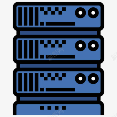 服务器网络技术20线性颜色图标图标