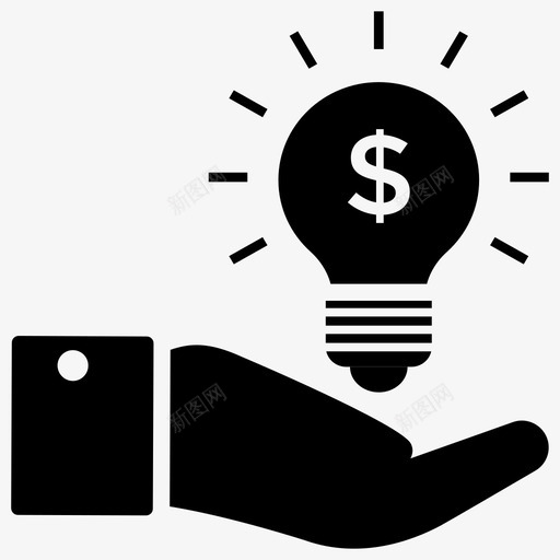 创意商业计划创意灯图标svg_新图网 https://ixintu.com 创意 商业 图标 实体 灯泡 计划 金融