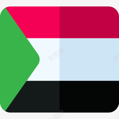 苏丹国旗9平坦图标图标