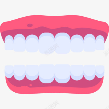 牙齿医用190扁平图标图标