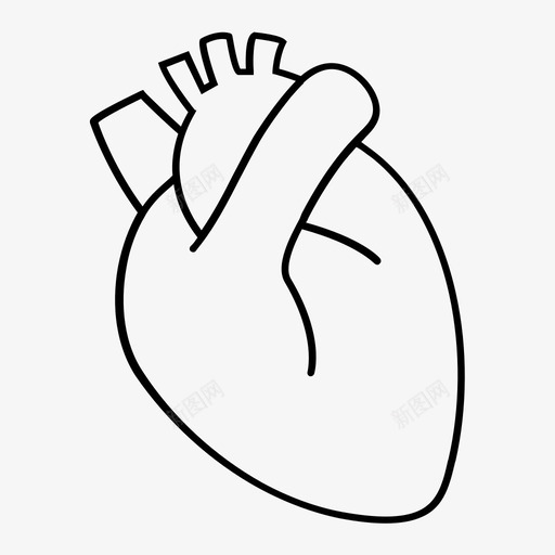 心脏人体器官简单轮廓图标svg_新图网 https://ixintu.com 人体 器官 心脏 简单 轮廓