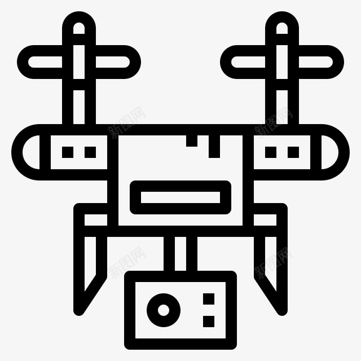 无人机31号摄像机直线型图标svg_新图网 https://ixintu.com 摄像机 无人机 直线 线型