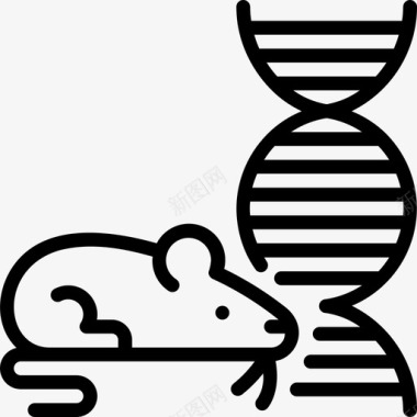 小鼠遗传学和生物工程7线性图标图标