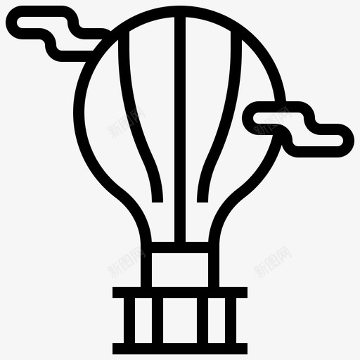 气球探险飞行图标svg_新图网 https://ixintu.com 交通 度假 探险 旅行 气球 热气球 飞行