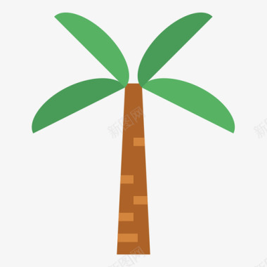 棕榈树树4平坦图标图标
