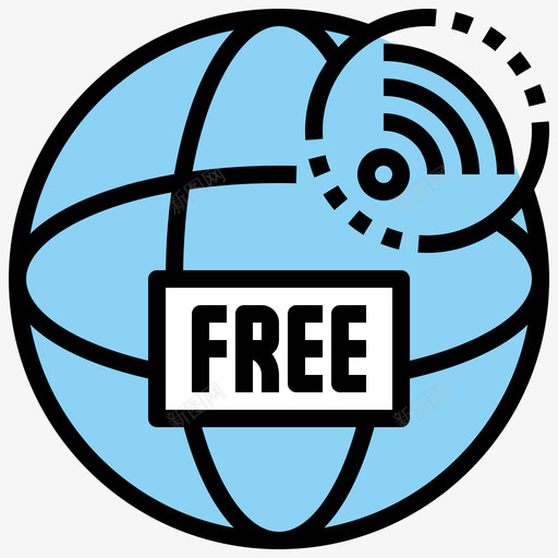 免费Wifi数字游牧民5线性颜色图标svg_新图网 https://ixintu.com Wifi 免费 数字 游牧民 线性 颜色