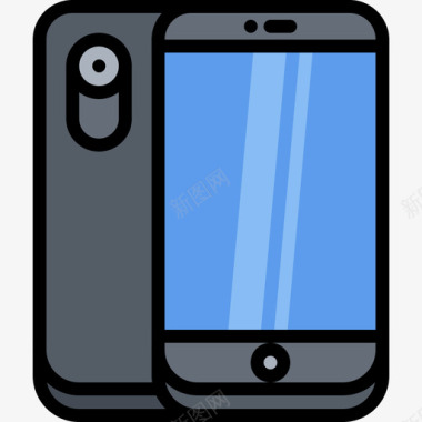 智能手机设备45彩色图标图标