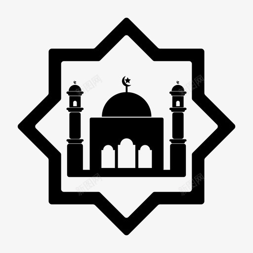 清真寺神圣的伊斯兰的图标svg_新图网 https://ixintu.com 伊斯兰 斋月 清真寺 礼拜 神圣