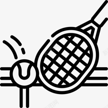 网球运动166直线型图标图标