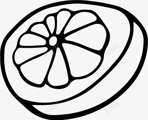 葡萄柚食用食品图标svg_新图网 https://ixintu.com 手绘 水果 葡萄柚 食品 食用