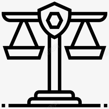 公正公平法官图标图标