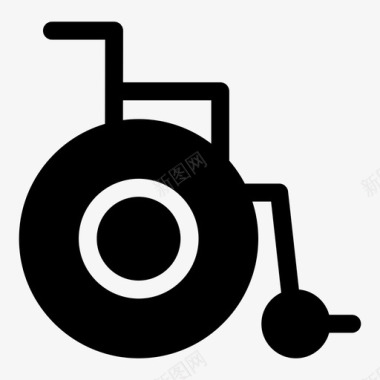 轮椅医学医学标志图标图标