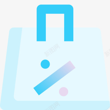 购物袋10折蓝色图标图标