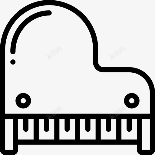 钢琴古董4直线型图标svg_新图网 https://ixintu.com 古董 直线 线型 钢琴