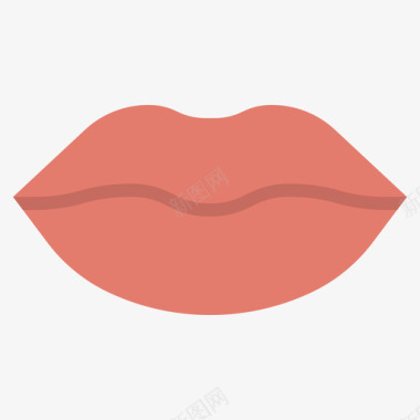 嘴唇人体解剖学4扁平图标图标
