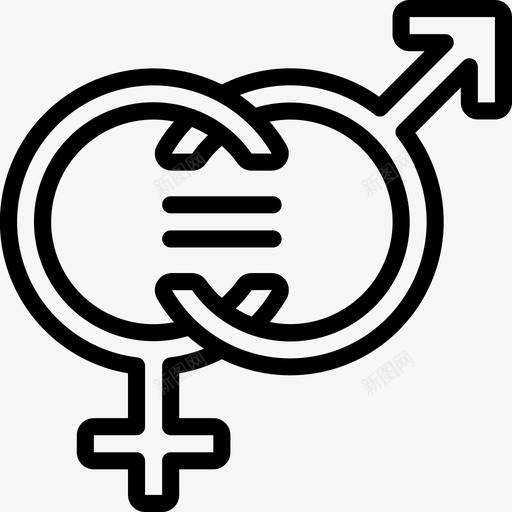 性别平等女权主义26直系图标svg_新图网 https://ixintu.com 女权主义 性别平等 直系