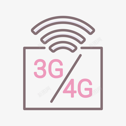 3g直播1线性彩色图标svg_新图网 https://ixintu.com 3g 彩色 直播 线性