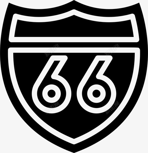 66号公路美国路标2号填充图标svg_新图网 https://ixintu.com 2号 66号 公路 填充 美国 路标
