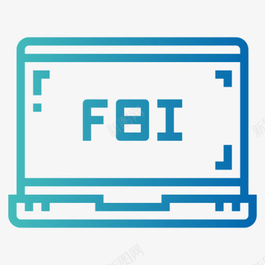 笔记本电脑fbi1梯度图标图标