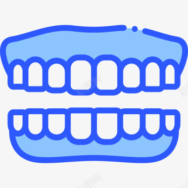 牙齿医学193蓝色图标图标