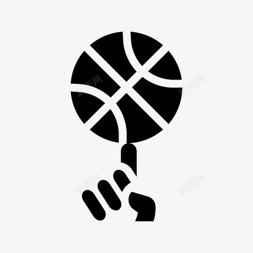 自由式篮球球员图标svg_新图网 https://ixintu.com 实心球 球员 篮球 自由式