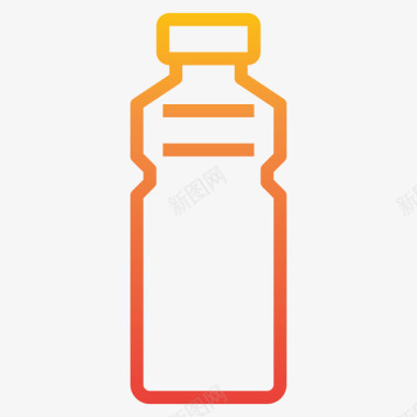 水瓶瓶子和容器2梯度图标图标