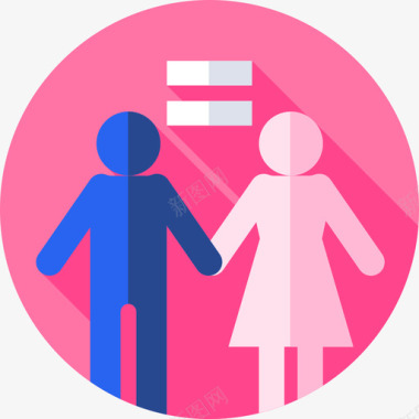 性别平等性别认同7扁平图标图标