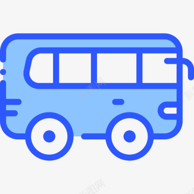 165路公交车蓝色图标图标