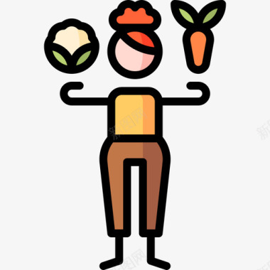 蔬菜instagram故事线性颜色图标图标