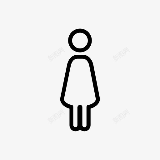女士更衣室象形图图标svg_新图网 https://ixintu.com 卫生间 女士 形图 更衣室 标牌 象形