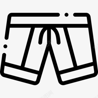 短裤热带47直线型图标图标