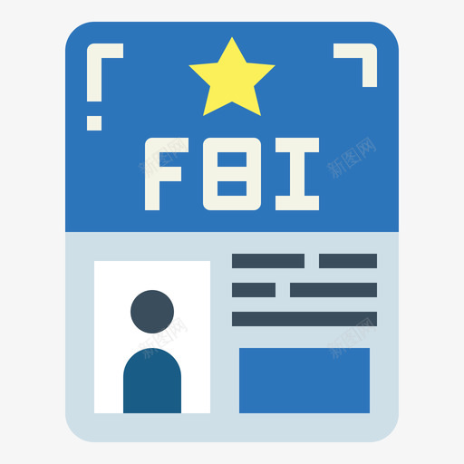 徽章fbi2扁平图标svg_新图网 https://ixintu.com fbi 徽章 扁平