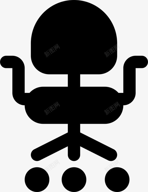 办公椅老板家具图标svg_新图网 https://ixintu.com 办公 办公椅 家具 工作 斯堪 维亚 老板