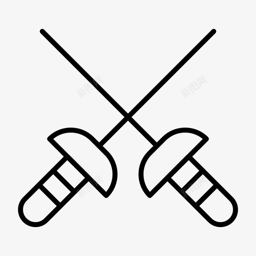 击剑佩剑体育图标svg_新图网 https://ixintu.com 中庭 体育 体育运动 佩剑 击剑 常规 线路 训练