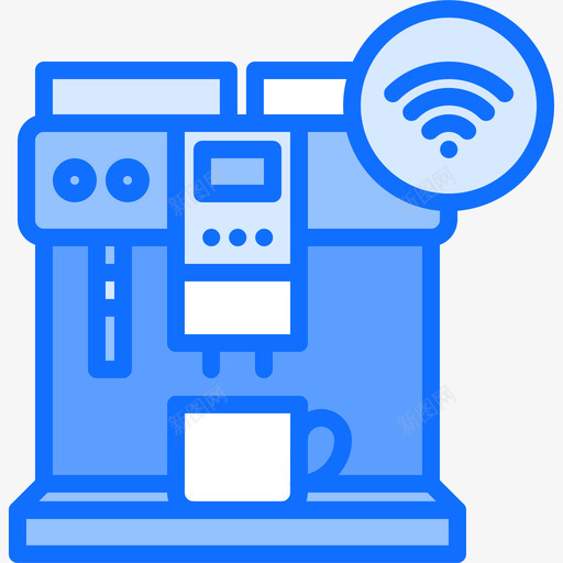 咖啡机smarthouse22蓝色图标svg_新图网 https://ixintu.com house smart 咖啡机 蓝色