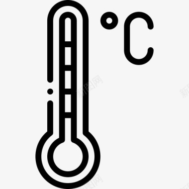 温度计天气237线性图标图标