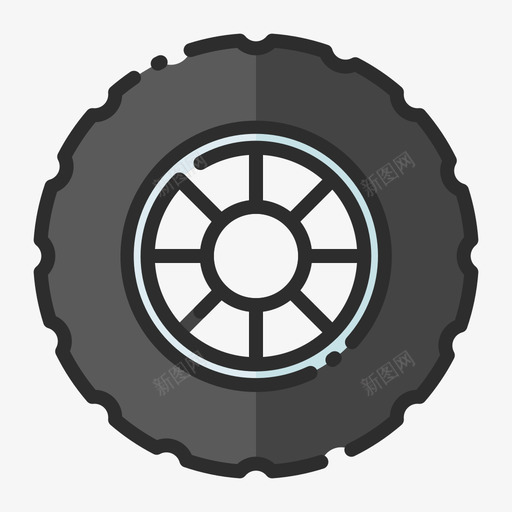 轮胎17号赛车线性颜色图标svg_新图网 https://ixintu.com 17号 线性 赛车 轮胎 颜色
