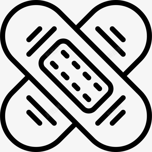 创可贴医学187线性图标svg_新图网 https://ixintu.com 创可贴 医学 线性