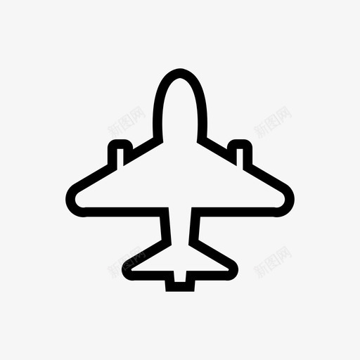 飞机喷气式飞机飞机图标svg_新图网 https://ixintu.com 喷气式飞机 图标 空中 运输 飞机