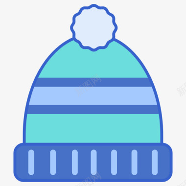 比尼冬季旅行线性颜色图标图标