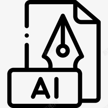 AI平面师43岁直线型图标图标