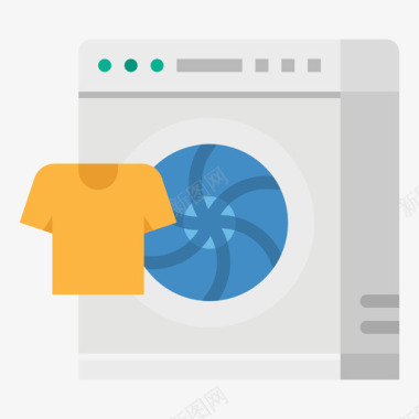 洗衣机洗衣房54平板图标图标