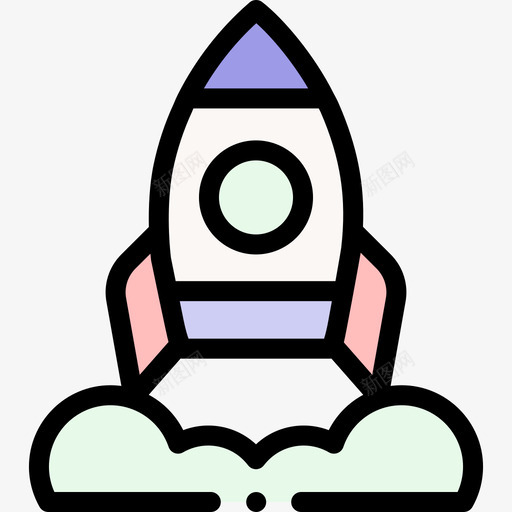 Rocketweb开发67线性颜色图标svg_新图网 https://ixintu.com 开发 线性 颜色