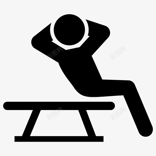运动健身健身房图标svg_新图网 https://ixintu.com 伸展 体育活动 健身 健身房 向量 形图 手臂和腿部伸展运动瑜伽 象形 运动