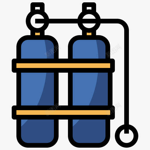 氧气潜水39线性颜色图标svg_新图网 https://ixintu.com 氧气 潜水 线性 颜色