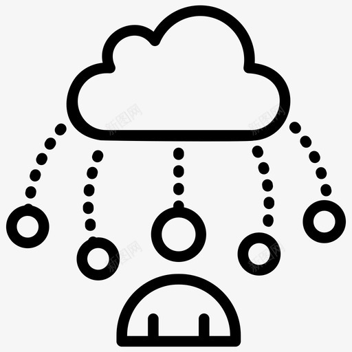 用户连接性云计算云网络图标svg_新图网 https://ixintu.com 云网 云计算 向量 图标 技术 服务 用户 网络 连接