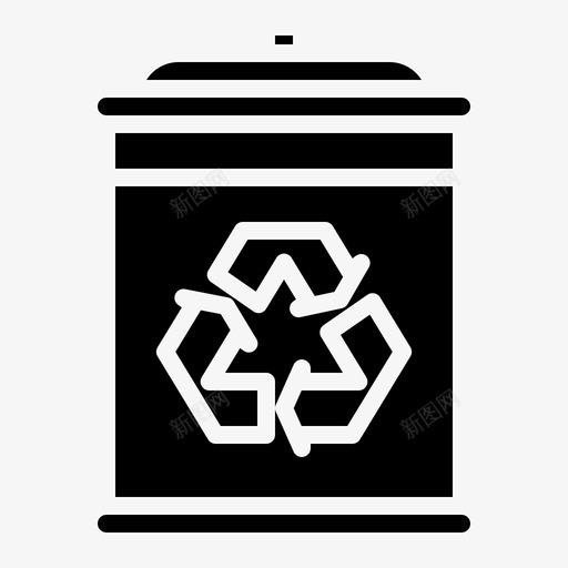 垃圾箱生态系统2固体图标svg_新图网 https://ixintu.com 固体 垃圾箱 生态系统