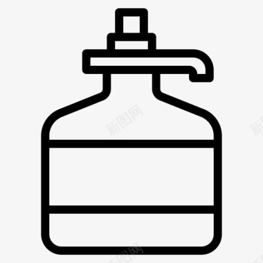 奶油瓶子和容器线性图标图标