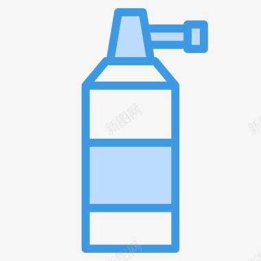 鲜奶油瓶子和容器5蓝色图标图标