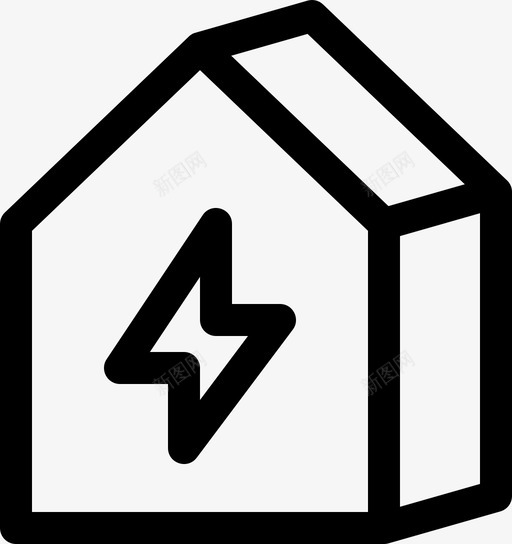 家电房子图标svg_新图网 https://ixintu.com 房子 火花 骨灰